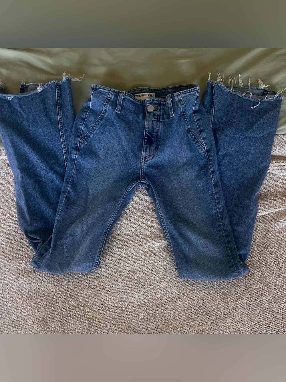 We The Free Womens Relaxed Blue Denim Jeans